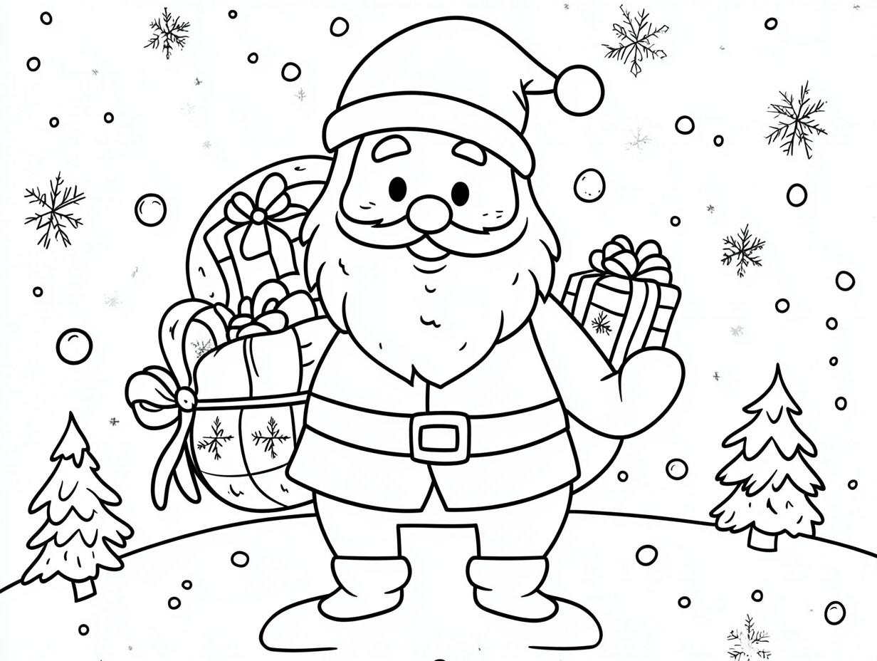  17 tolle Weihnachtsbilder für Kinder zum Nachmalen Motiv 