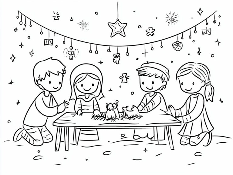  17 tolle Weihnachtsbilder für Kinder zum Nachmalen Bildidee 