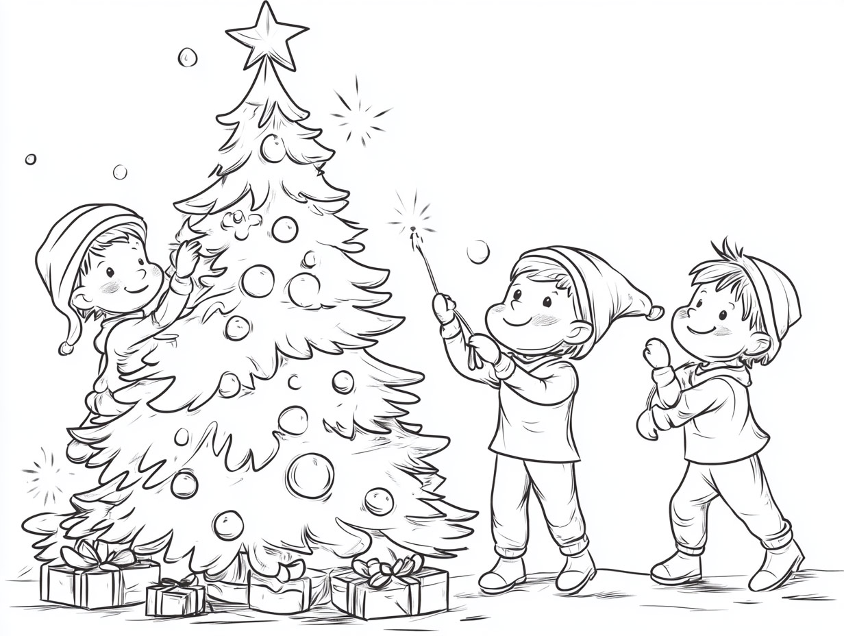  17 tolle Weihnachtsbilder für Kinder zum Nachmalen Illustration 